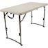 National Public Seating Fold In Half Table, Adjustable Height, White