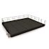 National Public Seating 16'x20'x16" Stage, Shirr Pleat Black Skirt, Grey Carpet