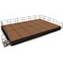National Public Seating 16'x24'x24" Stage, Shirred Pleat Black Skirt, Hardboard