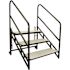 National Public Seating Steps With Guardrail For 32" High Stages, Three 8" Steps