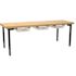 National Public Seating Adjustable Utility Table With Butcherblock 30x72, 3 Tote