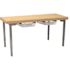 National Public Seating Adjust Utility Table With Butcherblock 30x60, 2 Tote