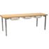 National Public Seating Adjust Utility Table With Butcherblock 30x72, 3 Tote