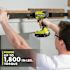 RYOBI One+ 18v Cordless 4-Tool Kit With 1.5 Ah Battery, 4.0 Ah Battery, Charger