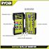 RYOBI 1/4" Drive Ratchet And Socket Set With Case, 26 Piece