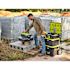 RYOBI Link Compact Small Parts Organizer Tool Box With 6-Compartment Modular