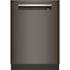 Bosch 800 Series 24 Inch Black Stainless Steel Top Control Dishwasher