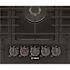 Bosch 800 Series 30 Inch Gas Stove Cooktop In Black With Black Stainless Knobs
