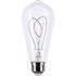 Satco Vintage 6 Watt St19 Loop Led, Flex Gray Filament, E26, 2700k, Case Of 6