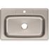 Elkay Dayton Stainless Steel 33x22x8-1/16" 1-Hole Single Bowl Drop Chrome Faucet
