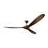Generation Lighting Maverick Max 70" Outdoor Black Ceiling Fan Dark Walnut Blades Remote