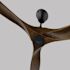 Generation Lighting Maverick Max 70" Outdoor Black Ceiling Fan Dark Walnut Blades Remote