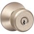 Schlage Bowery Keyed Entry Knob, Satin NICKEL