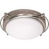 Satco Polaris Brushed NICKEL Two-Light 14 Flush Fixture