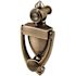 Generic Defender Sec Dr Knocker Viewer, Constrt, Antique Brass, 160 View
