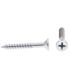 Generic #8 X 1-1/4" Wood Screws, Flat Head, Phillips Drive, Zinc, Package Of 100