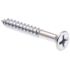 Generic #8 X 1-1/4" Wood Screws, Flat Head, Phillips Drive, Zinc, Package Of 100