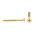 Generic Wood Screws, Flat Hd, Phil Dr, #8 X 1-1/2in, Brass, Package Of 100