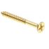 Generic Wood Screws, Flat Hd, Phil Dr, #8 X 1-1/2in, Brass, Package Of 100
