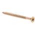 Generic Particle Board Screws, Bugle, Phillips, #8, Yellow, Package Of 50
