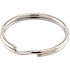 Generic Split Key Ring, 1 In Diameter, Tempered Stl, Nkl-Pl, Package Of 10