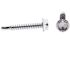 Generic #10 X 1-1/4" Sheet Metal Screw, Self Tapping, Hex Washer Hd, Zinc, Package Of 50