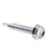 Generic #10 X 1-1/4" Sheet Metal Screw, Self Tapping, Hex Washer Hd, Zinc, Package Of 50