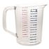 Rubbermaid Commercial 2 Qt Clear Polycarbonate Measuring Cup Package Of 6