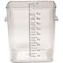 Rubbermaid Commercial 18 Qt Sqr Polyctte Fd Strge Containr Wth Litr Package Of 6