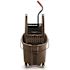 Rubbermaid Commercial Wavebrake 1120 Oz Brown Mop Bucket With Down Press Wringer
