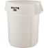 Rubbermaid Commercial Brute 55 Gal White Round Utility Trash Can Package Of 3