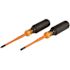 Klein Tools Screwdriver Set, Slim-Tip Insulated Phillips/cabinet Tips, 2-Piece