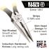 Klein Tools 8'' Journeyman Heavy-Duty Long-Nose Side-Cutting & Stripping Pliers