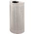 Rubbermaid Silhouettes 12 Gal Silver Half-Round Metallic Steel Waste Can