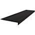 Roppe 12-1/2 X 3 Ft Black Low Circular Rubber Square Nose Stair Tread