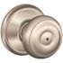 Schlage F-Series Lock F40 Privacy Knob Georgian Knob Satin NICKEL