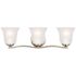 Generation Lighting Emmons 100 Watts Three Light Bath Sconces Brushed NICKEL