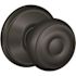 Schlage F-Series Lock F10 Passage Georgian Knob Matte Black