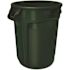 Rubbermaid Commercial 32 Gallon Round Brute Container, Plastic, Dark Green