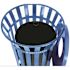 Alpine Industries Outdoor Metal Recycling Waste Receptacle - 38 Gallon, Blue