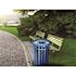 Alpine Industries Outdoor Metal Recycling Waste Receptacle - 38 Gallon, Blue