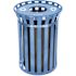 Alpine Industries Outdoor Metal Recycling Waste Receptacle - 38 Gallon, Blue