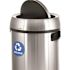 Alpine Industries 17-Gallon Stainless Steel Commercial Recycling Bin Trash Can