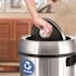 Alpine Industries 17-Gallon Stainless Steel Commercial Recycling Bin Trash Can