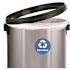 Alpine Industries 17-Gallon Stainless Steel Commercial Recycling Bin Trash Can