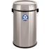 Alpine Industries 17-Gallon Stainless Steel Commercial Recycling Bin Trash Can