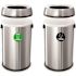 Alpine Industries 34-Gallon Stainless Steel Deco Compost/can Recy Package Of 2