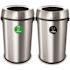 Alpine Industries 34-Gallon Stainless Steel Deco Compost/can Recy Package Of 2