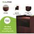 Alpine Industries 40 Gal Mahogany Finish Wooden Tray Top Waste Enclosure Trash