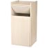 Alpine Industries 40 Gallon White Finish Wooden Tray Top Waste Enclosure Can